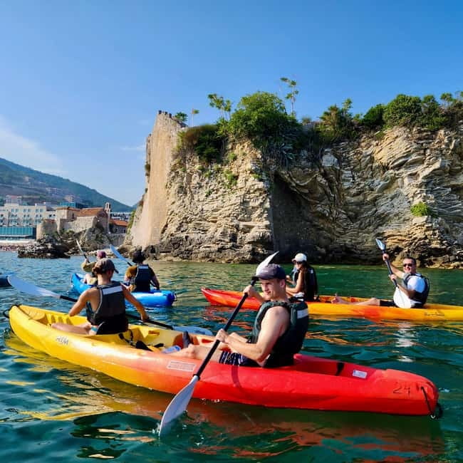Budva: 3-Hour Paddle Board or Kayak Tour to Coastal Caves - A proper beach break at Calypso Beach