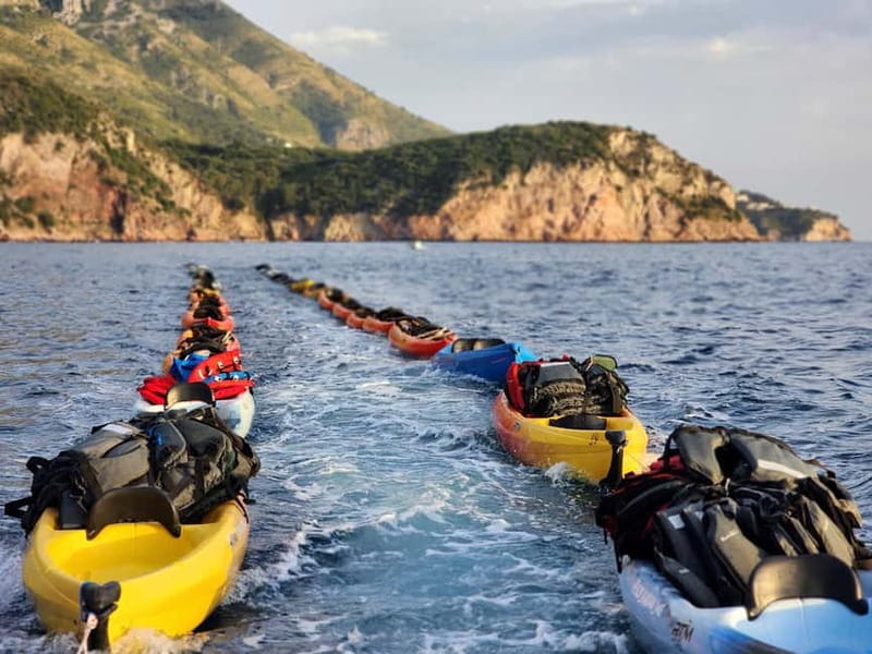 Budva: Kayak & Paddle board Rental - Following the coast toward sea caves