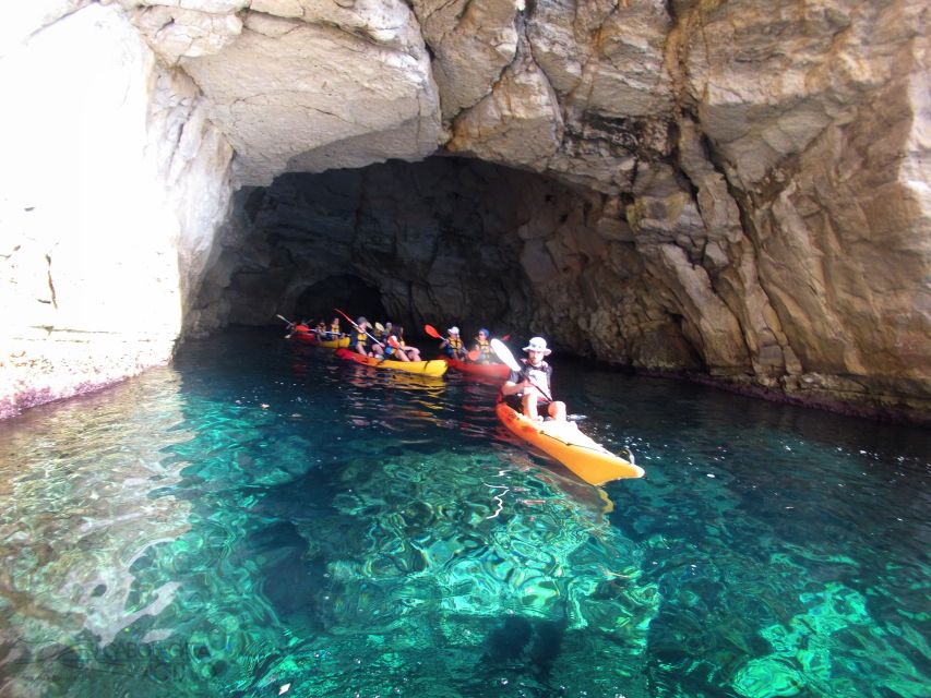 Cabo de Gata: Natural Park Kayaking and Snorkel Excursion - Seventy-five minutes along volcanic cliffs and caves
