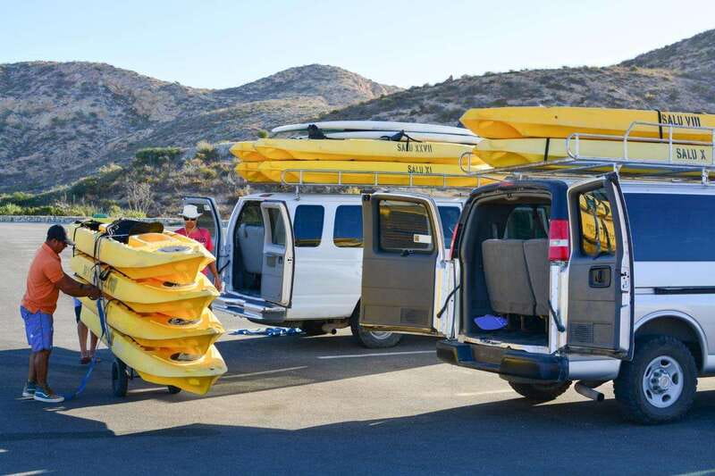 Cabo: Half-Day Kayak & Snorkel to Santa Maria & Chileno Bay - The glass-bottom kayak adds a second way to see the reef