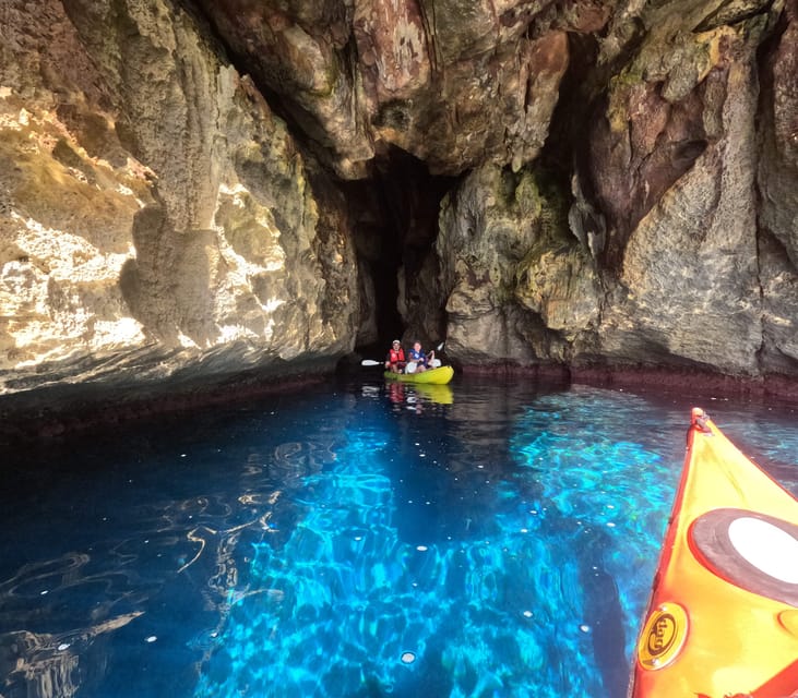 Cala en Porter: Menorca Caves Kayaking Tour & GoPro Photos - Paddling out from Cala en Porter