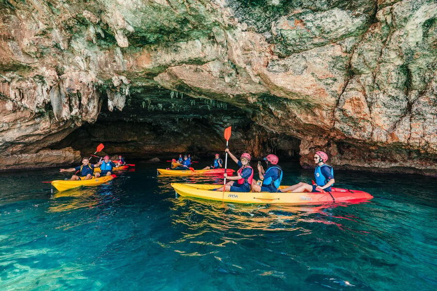 Cala Varques: Guided Sea Caves Kayak & Snorkeling Expedition - Returning by kayak to Cala Romantica