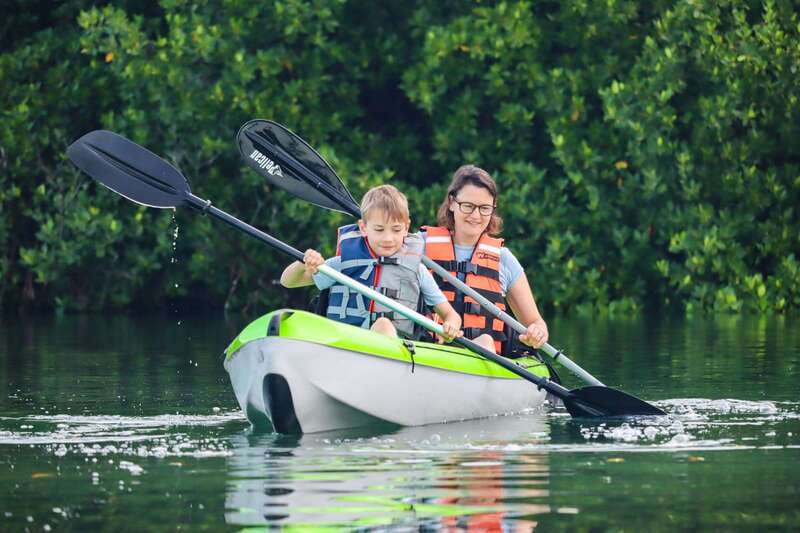Cancun: Sunset Kayak Experience in the Mangroves - Leaving the Hotel Zone behind at Nichupté Lagoon