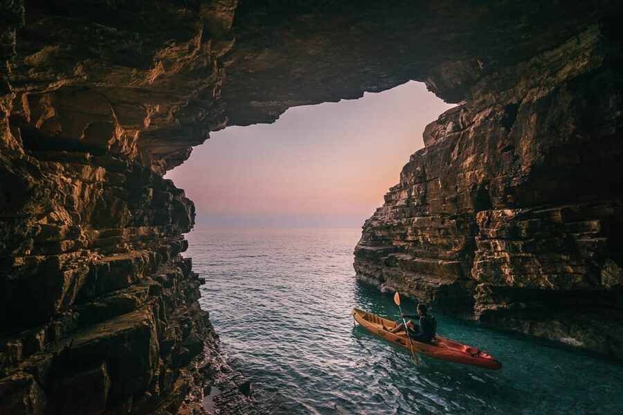 Cape Kamenjak: Cave and Safari Experience by Kayak - Big and Small Kolombarica caves