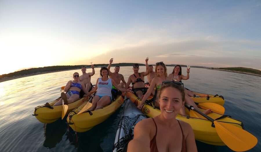 Cape Kamenjak: Sunset Kayak/SUP Wine Tour - Ceja island brings a welcome break from paddling