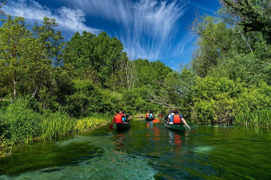 Capestrano: Canadian Canoe Excursion on the Tirino River - Finishing at the Eco-restaurant