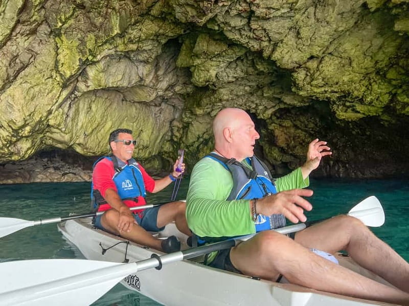 Capri: Caves and Beaches Kayaking Tour with GoPro Photos - What the 90-minute schedule feels like