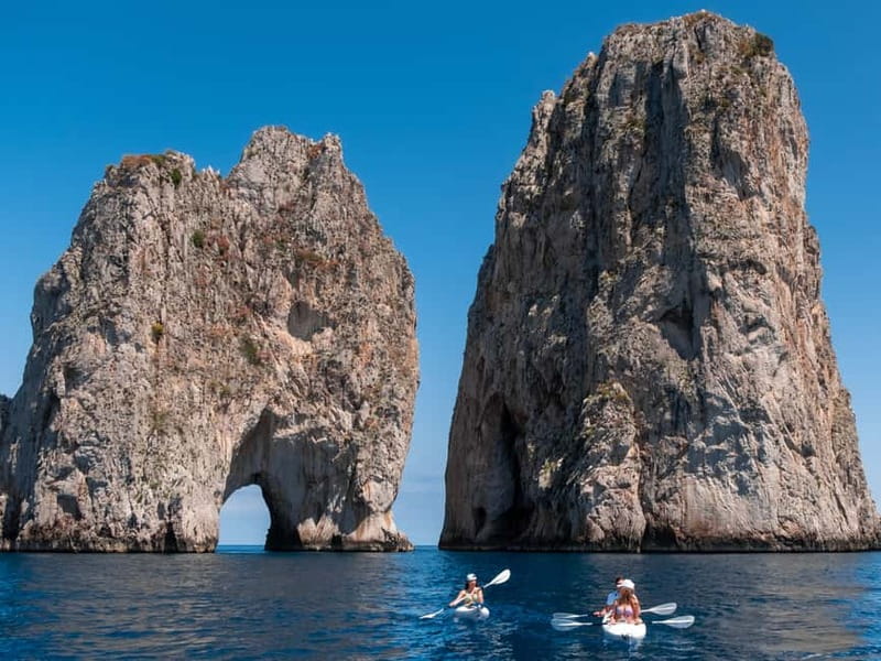 Capri: Caves and Beaches Kayaking Tour with GoPro Photos - Swimming in the Green Cave