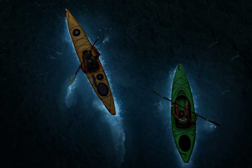 Cat Ba: Sunset and Night kayak with bioluminescent plankton - Night kayaking for the glowing water