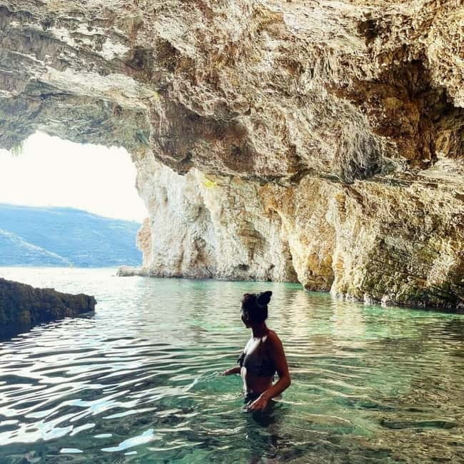 Caves of Porto Palermo: Kayak/SUP Tour with Castle Sea View - Castle Views From the Middle of Porto Palermo Bay
