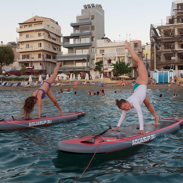 Chania: Morning or Sunset Stand-up Paddleboard Pilates - How to fit it into a Chania day