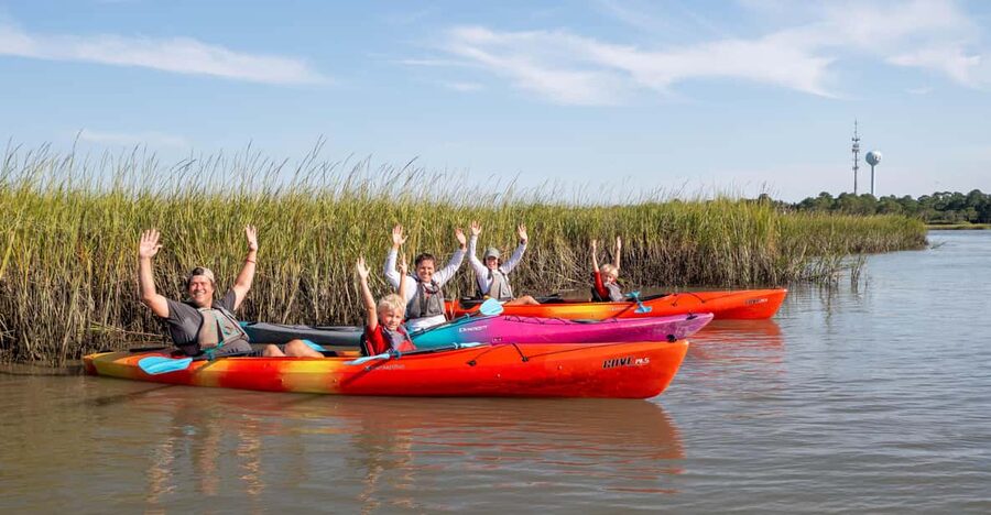 Charleston: Folly Beach Afternoon Kayak Dolphin Safari - Learning the strokes before following the river