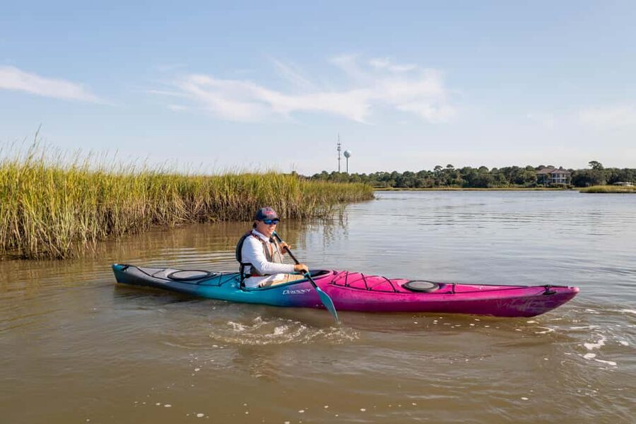Charleston: Folly Beach Morning Kayak Dolphin Safari - Letting the tide and wind shape the paddle