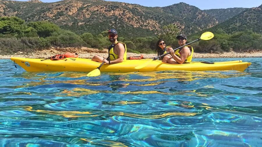 Chia: kayak tour to Tuerredda with snorkeling - The return route and fishermen’s lagoon