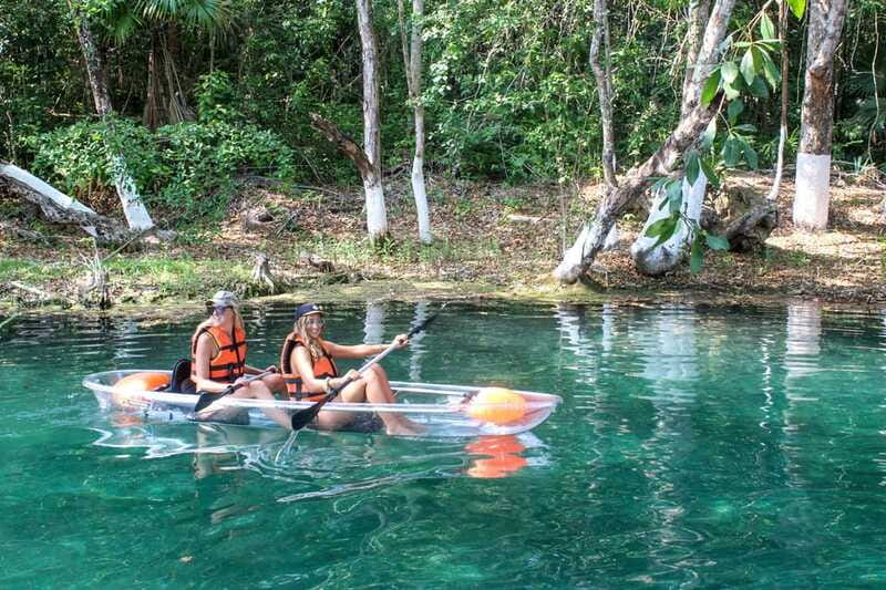 Clear Kayak at Bacalar Lagoon - Los Rápidos, swimming, and time in the water