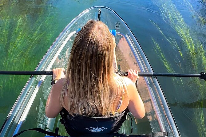 Clear Kayak Day Adventure Tour in San Marcos - Looking through the kayak at San Marcos River