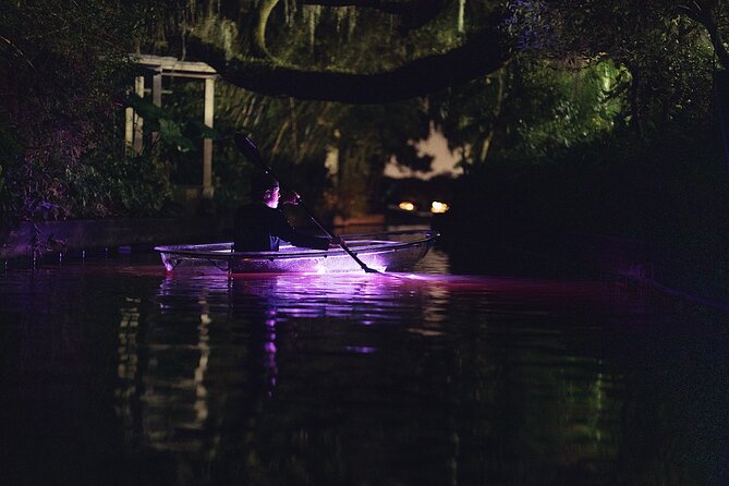 Clear Kayak Glow in the Dark Tour Through Winter Park - Looking below the clear kayak