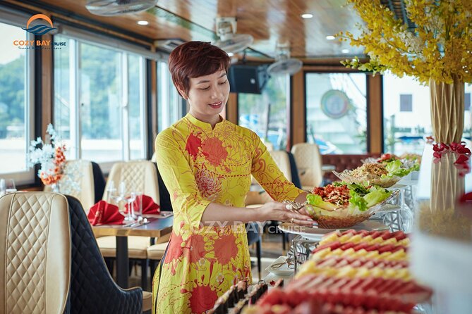 Cozy Bay Halong 5-Star Day Cruise, Buffet, Cave, Kayak, Swimming - Guide service and group size