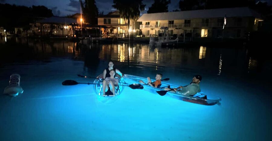 Crystal River Clear Kayak Sunset & Night Glow Tour - Paddling through Three Sisters Springs