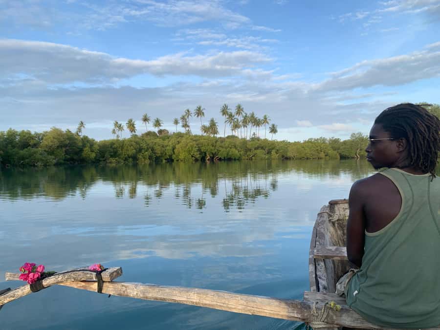 Diani: Sunset Canoe Tour along the River with Mangroves - The value of a canoe with no engine