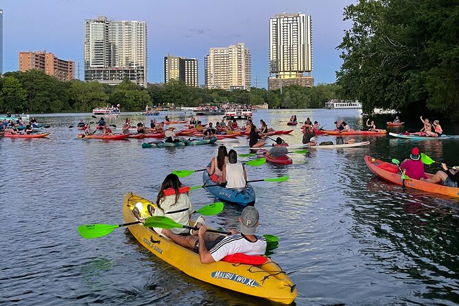 Downtown Austin Sunset Kayak Tour with 1.5 Million Bats - Sunset over Austin’s downtown water