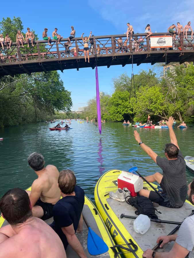 Downtown Sunset Tandem Kayak with 1.5M Bats - Tandem kayak or giant paddle board?