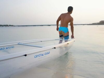 Dubai: Clear Kayaking Experience with Burj Khalifa View