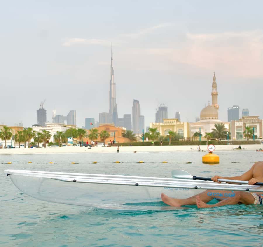 Dubai: Clear Kayaking Experience with Burj Khalifa View - Why timing matters for photos