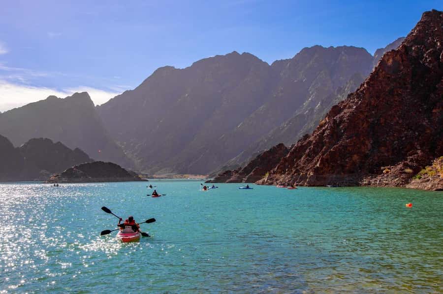 Dubai: Desert Safari or Hatta Tour with Kayaking - Hatta Dam: calm water beneath the Hajar Mountains