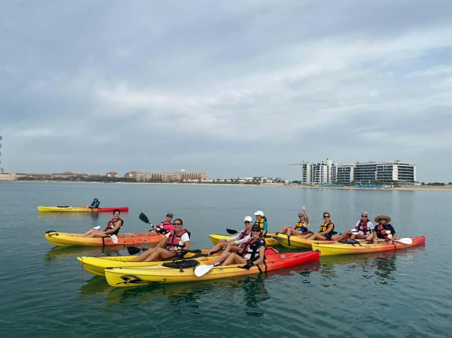 Dubai: Palm Jumeirah Guided Kayaking Tour - Paddling west along the Palm