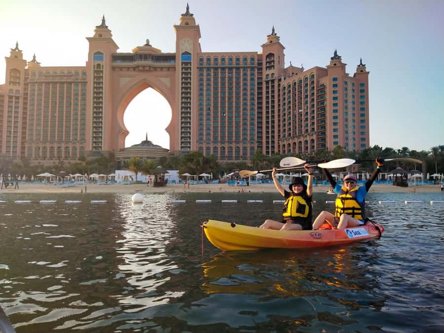 Dubai: Palm Jumeirah Guided Kayaking Tour - The beach break and Dubai Marina view