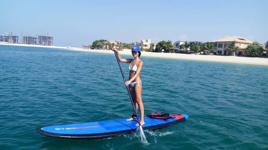Dubai: Palm Jumeirah Paddle Boarding Tour - The First Lesson on the Board