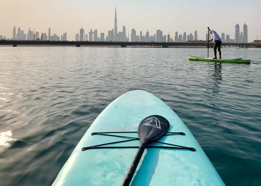 Dubai: Stand-Up Paddle Boarding with Burj Khalifa View - Making the most of the skyline photographs