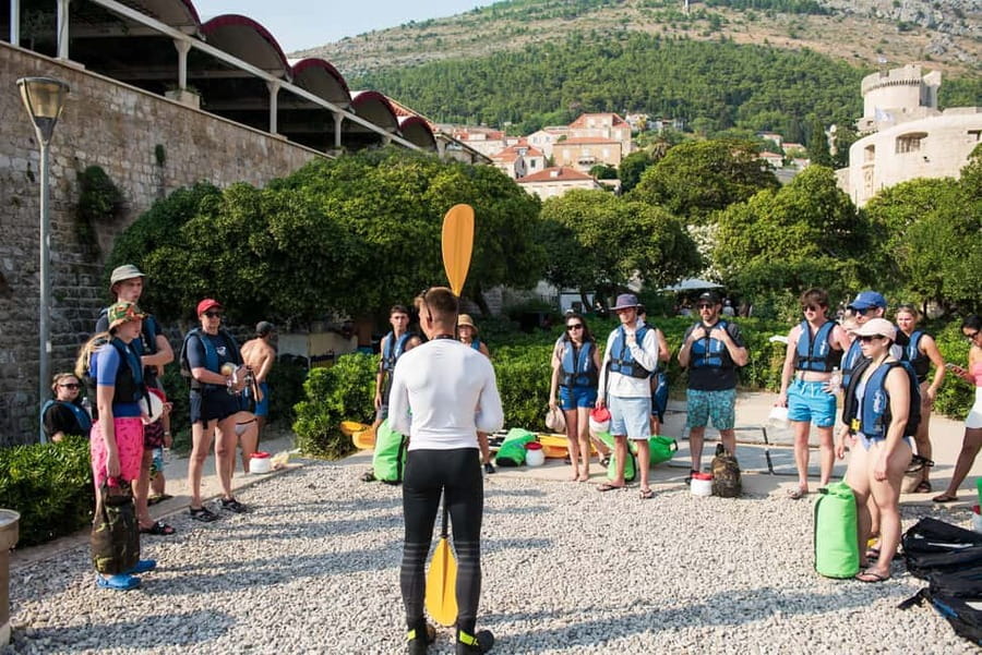 Dubrovnik: Guided Sea Kayaking and Snorkeling Tour - Starting at Pile Bay and getting ready
