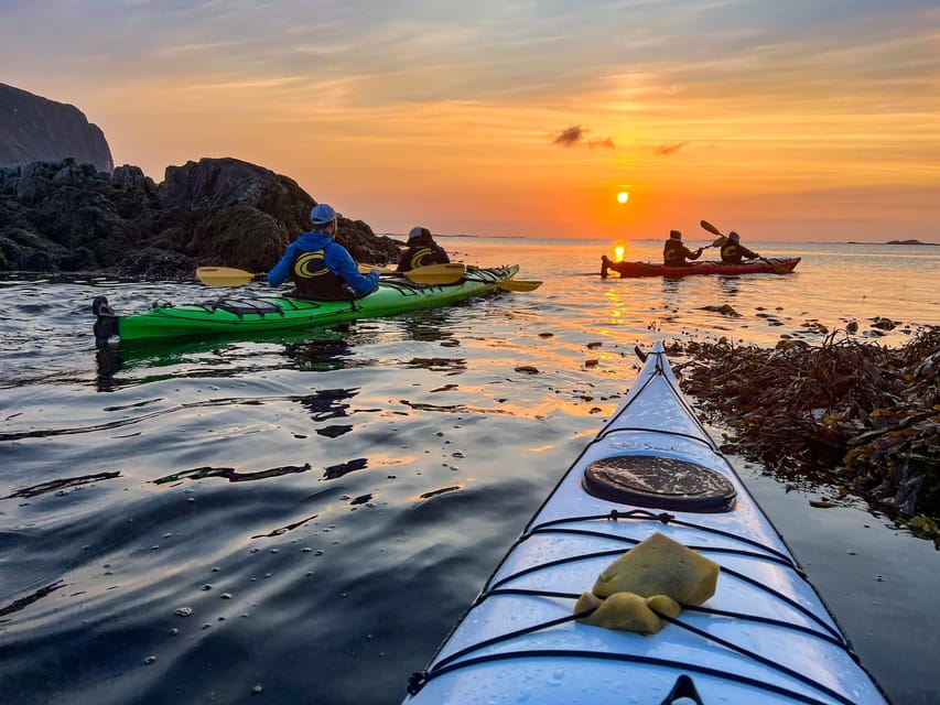 Eggum: Lofoten Islands Midnight Sun Kayak Tour - Getting ready in a double kayak
