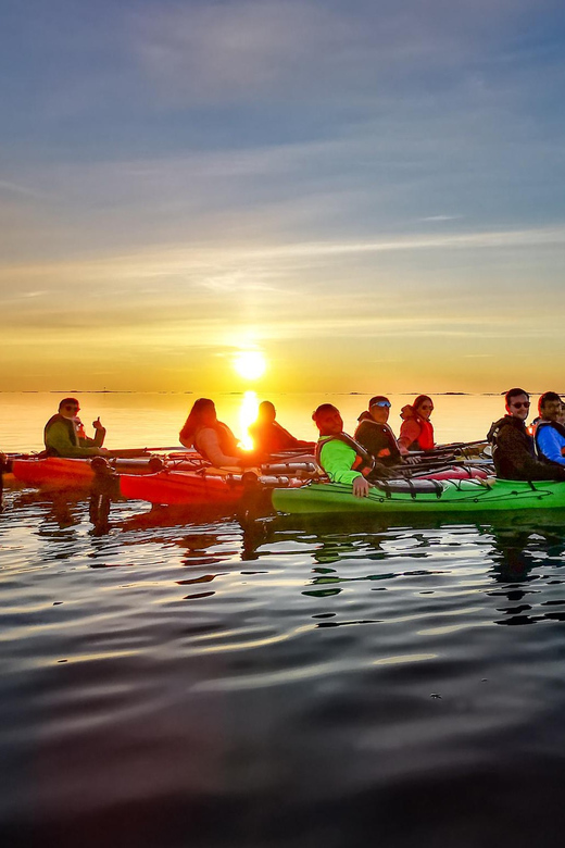 Eggum: Lofoten Islands Midnight Sun Kayak Tour - Paddling between Eggum’s small islands