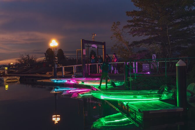 Evening LED Glow Clear Kayak Tour in Lake Tahoe - Sunset gives way to the kayak lights