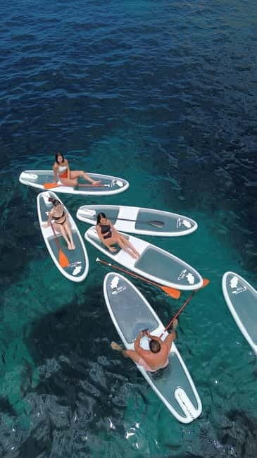 Experience Crystal paddle surf Tours + snorkel - Two hours along coves and rocky edges