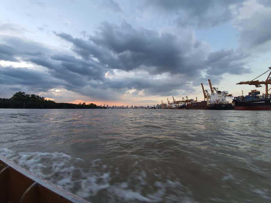 Explore Bangkok jungle by bike, kayak & boat - small group - The longtail boat and the port view