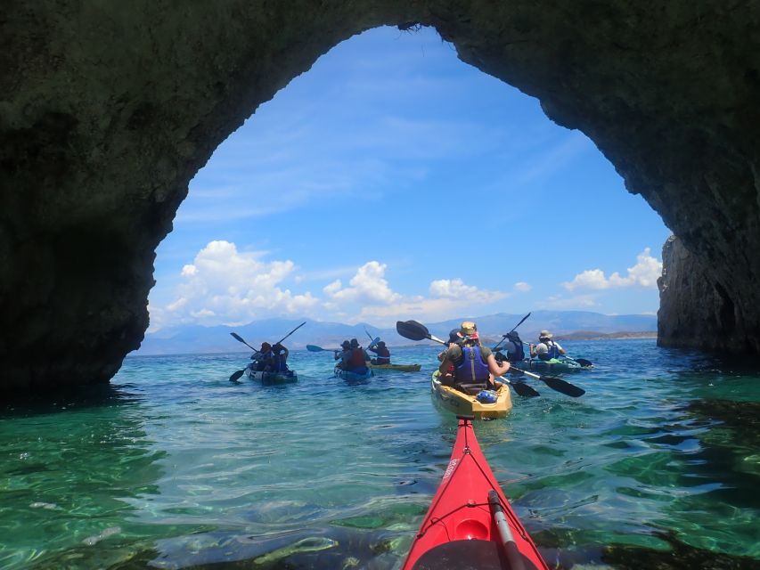 From Athens: Corinthian Gulf Guided Sea Kayaking Tour - Entering the seal cave