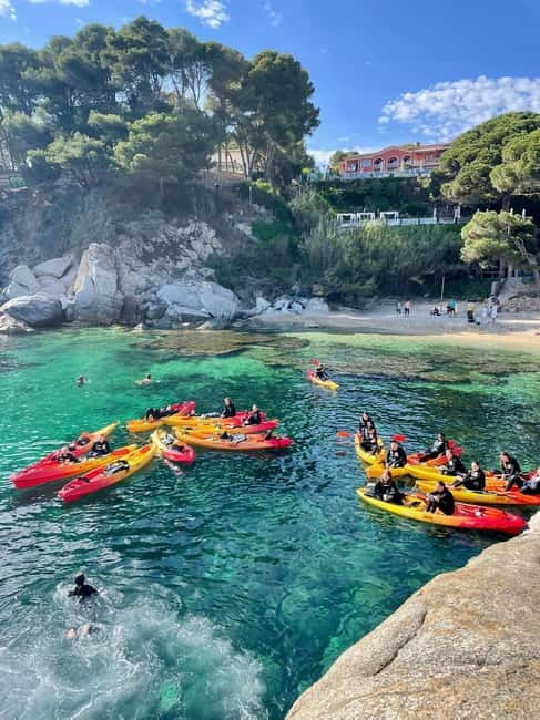 From Barcelona: Costa Brava Kayak & Snorkel Tour with Picnic - Snorkeling among fish and sea life