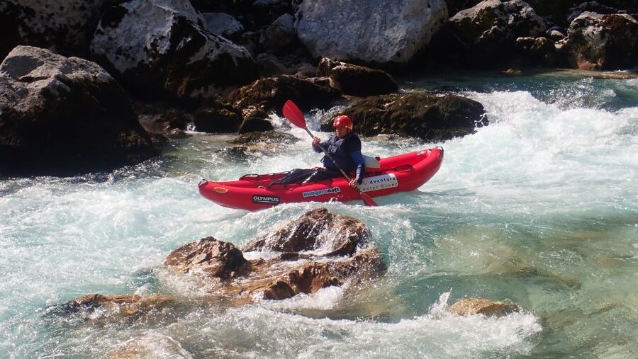 From Bovec: Whitewater kayaking on the Soča River - What the 3.5-hour schedule really includes