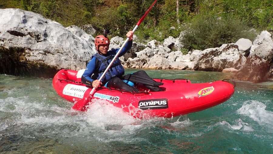 From Bovec: Whitewater kayaking on the Soča River - The value of $80, plus the extras