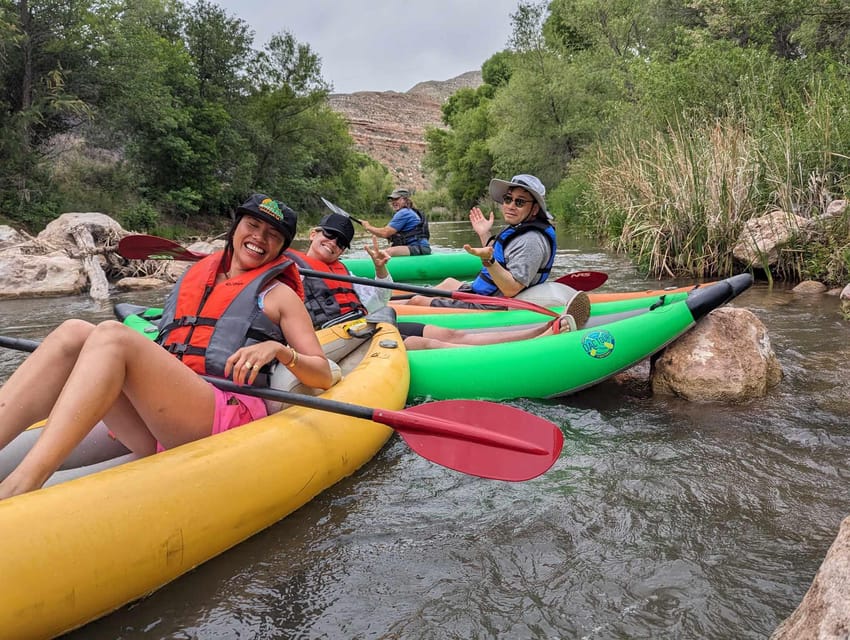 From Cottonwood: Guided Kayaking Tour on the Verde River - Green riverbanks, wildlife, and local stories