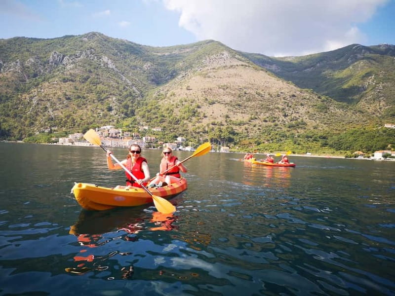 From Kotor: Boating, Kayaking, & Cycling Tour - The beach break and switch to bicycles