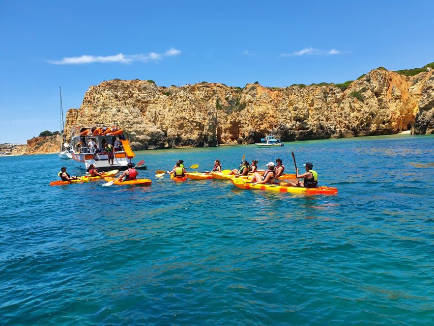 From Lagos: Ponta da Piedade Caves Kayak Tour from Catamaran - Inside the caves and natural arches