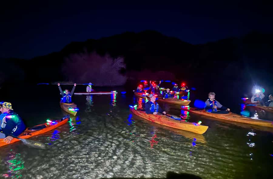 From Las Vegas: Moonlight Kayak Tour on the Colorado River - Black Canyon adds a short walk and a wider view