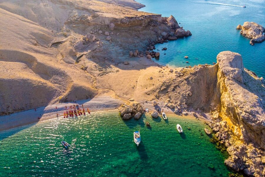 From Metajna/Novalja: Pag Bay Guided Sea Kayaking Tour - Beriknica and the three rocks offshore