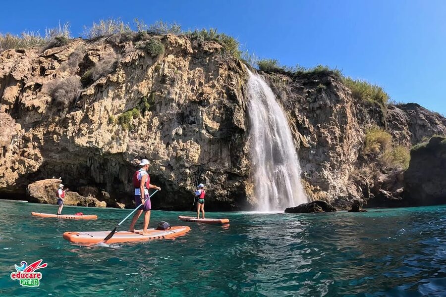 From Nerja: Guided Paddle Surf Cliffs and Maro Waterfall - The Maro-Cerro Gordo cliffs from the water