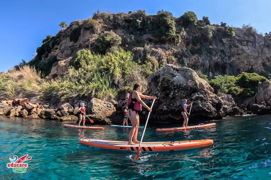 From Nerja: Guided Paddle Surf Cliffs and Maro Waterfall - Snorkeling among coral and colorful fish